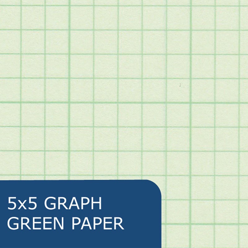 Roaring Spring Engineering Wirebound Spiral Notebook, 8.5"x11", 80 Sheets Per book, Heavy 20# Green Tinted Paper, Computation Pad, Proudly Made in The USA, Heavyweight Backer Board (Pack of 1) - Image 4
