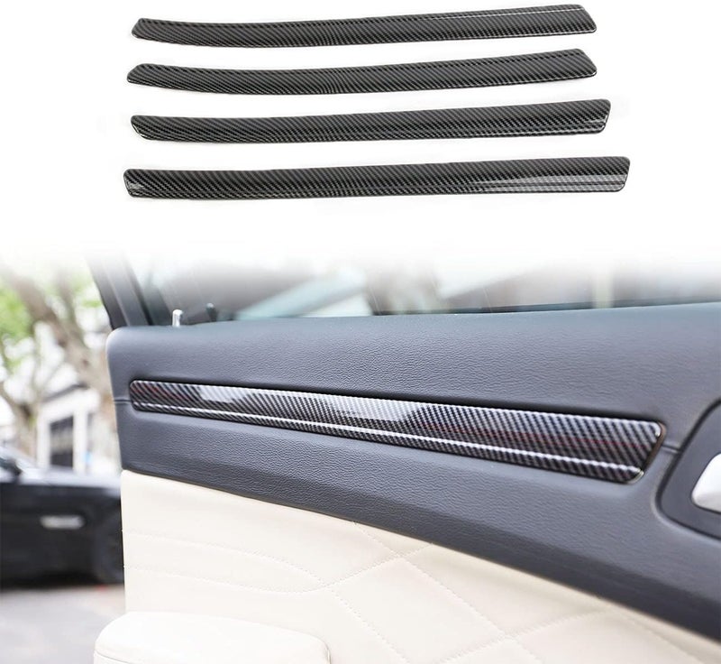 crosselec Carbon Fiber 4 Doors Panel Decor Trim Cover for 2015-2021 Chrysler 300 - Image 1