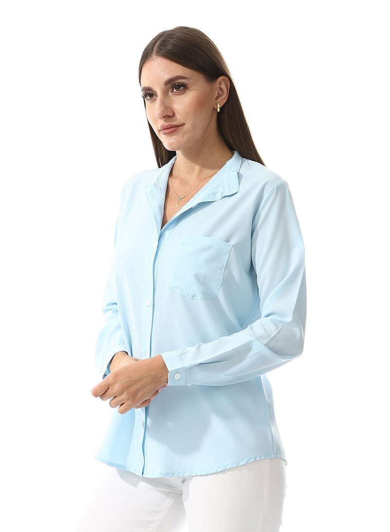 Master Jeans Women’s Casual Roll Up Sleeves Shirt - Image 2