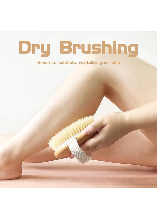 Dry Body Brush Shower Brushing Removes Dry Skin with Massage Nodes Exfoliating Bath Brushes - Image 2