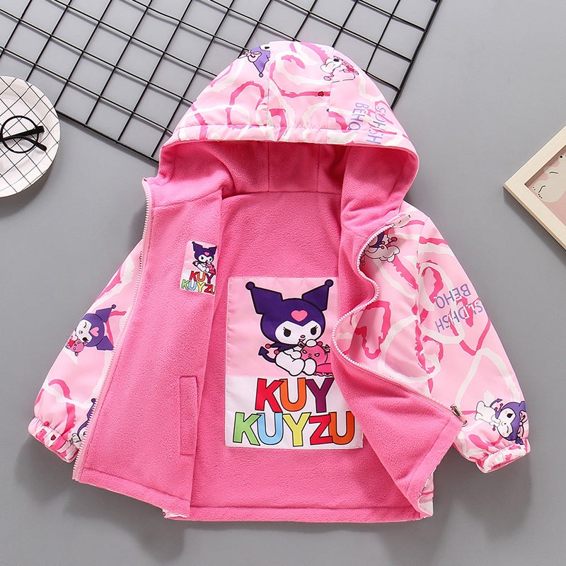 Girls' Outwears, Spring & Fall Style, Kidsren'S Clothing, Autumn Clothing, Kidsren'S Reversible Jackets, Medium And Large Kidsren'S Outerwear - Image 1