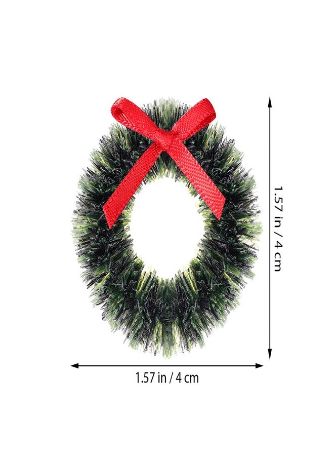 سولوستر مجموعة سولستري المكونة من 20 قطعة من قلادات أكاليل عيد الميلاد المصغرة لتزيين بيوت الدمى، أكاليل صناعية للأعمال اليدوية والمشاريع لتزيين شجرة عيد الميلاد. - Image 2