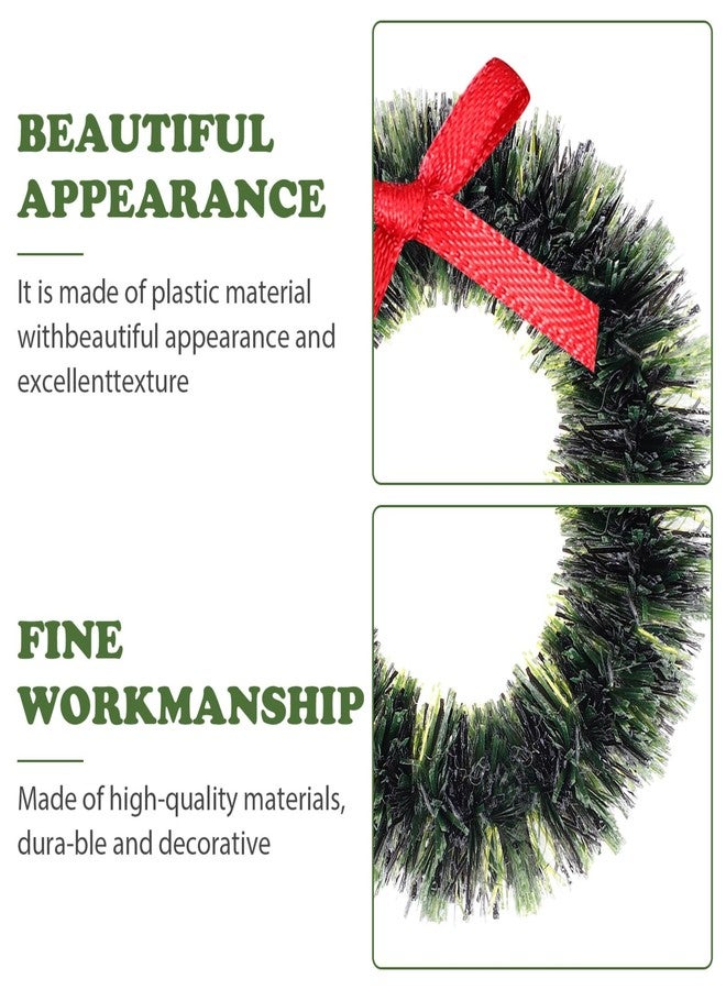 سولوستر مجموعة سولستري المكونة من 20 قطعة من قلادات أكاليل عيد الميلاد المصغرة لتزيين بيوت الدمى، أكاليل صناعية للأعمال اليدوية والمشاريع لتزيين شجرة عيد الميلاد. - Image 3