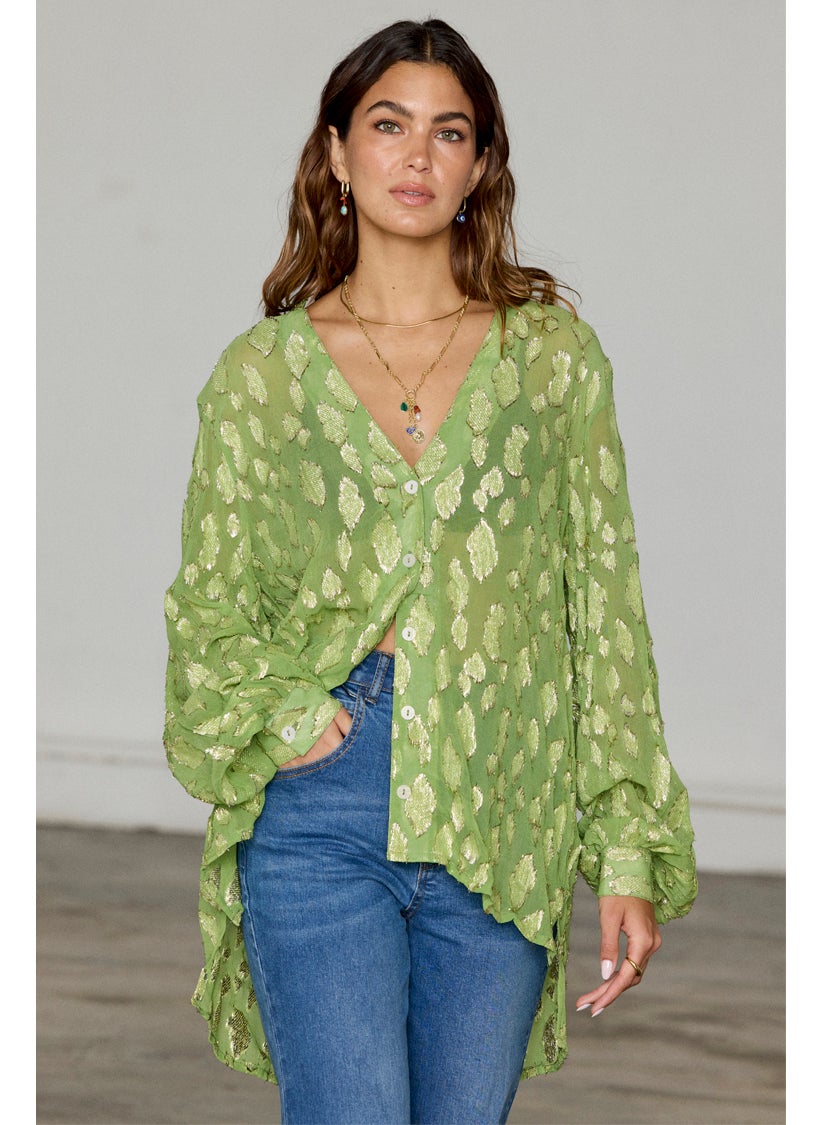 Never fully Dressed - Asymmetric Button Down Shirt - Image 1