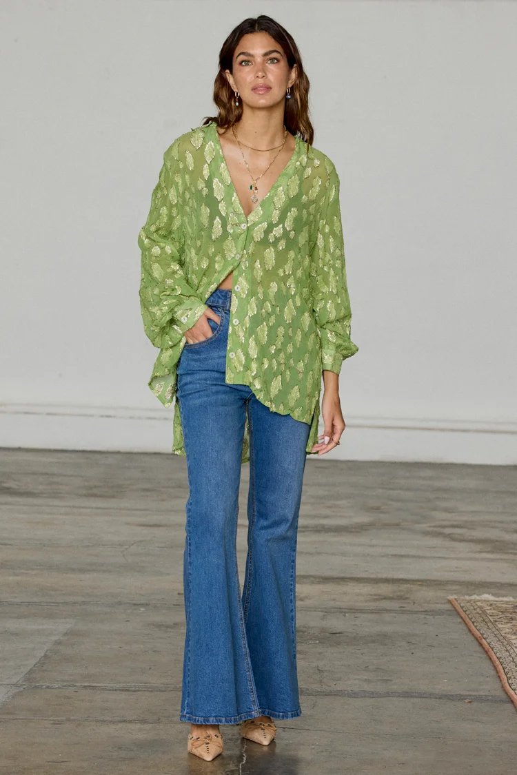 Never fully Dressed Asymmetric Button Down Shirt