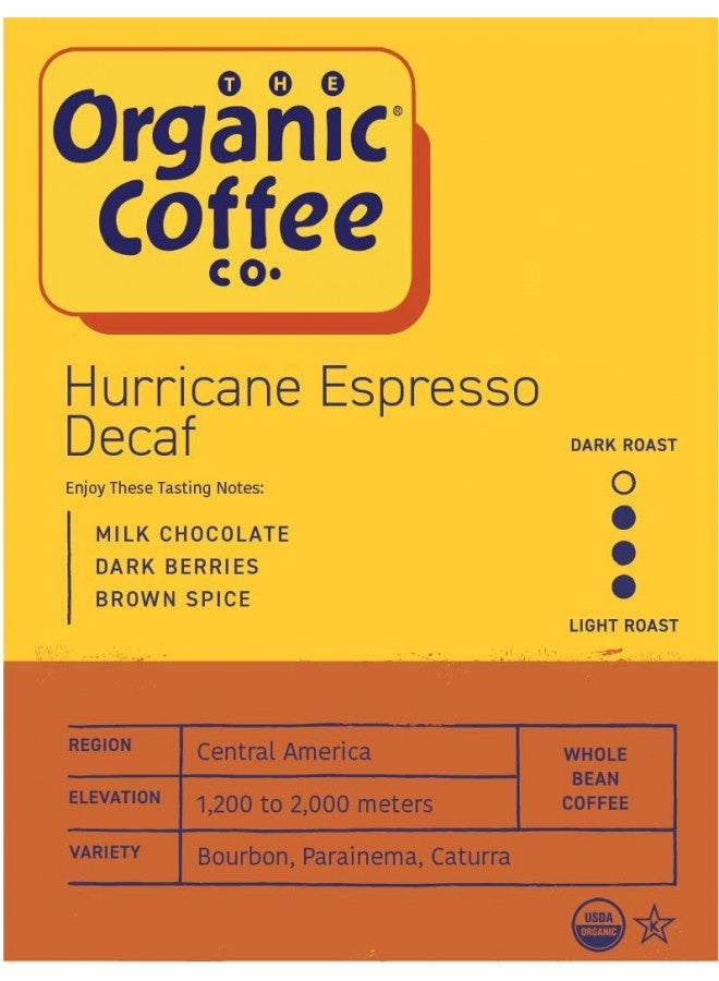 THE Organic Coffee Co. The Organic Coffee Co. Whole Bean Coffee - Decaf Hurricane Espresso Roast (2Lb Bag), Medium Dark Roast, Swiss Water Processed, Usda Organic  - Image 3