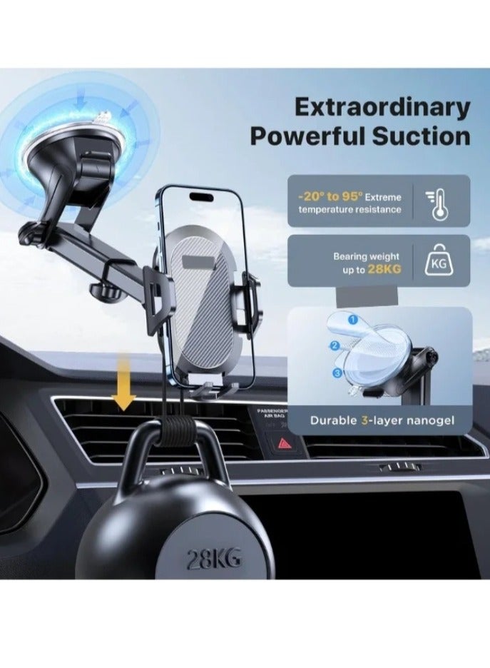 Shopping Point Car Phone Holder, Mobile Holder For Car Long Arm Phone Holder Car for Dashboard Windshield Air Vent【Heat-Resistant Strong Suction Cup】Car Mobile Holder Compatible with All Smartphones  - Image 3