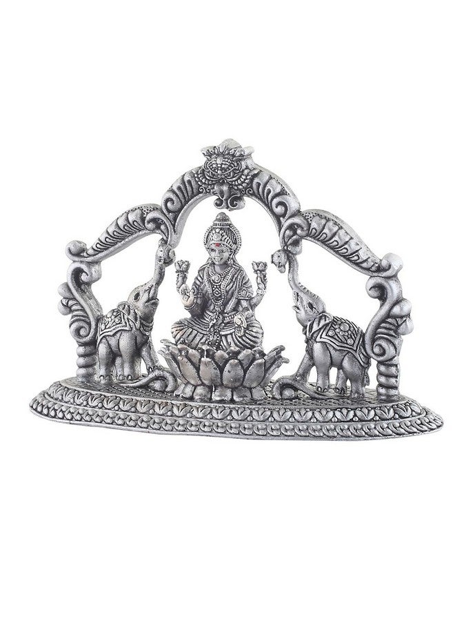 PRD CARATCAFE CARATCAFE Silver 925 Gajalakshmi Idol Statue, 26+ GMS Goddess Maha Laxmi With Elephants Murti for Home Pooja & Gift Article, Hindu Deity Statue - Image 3
