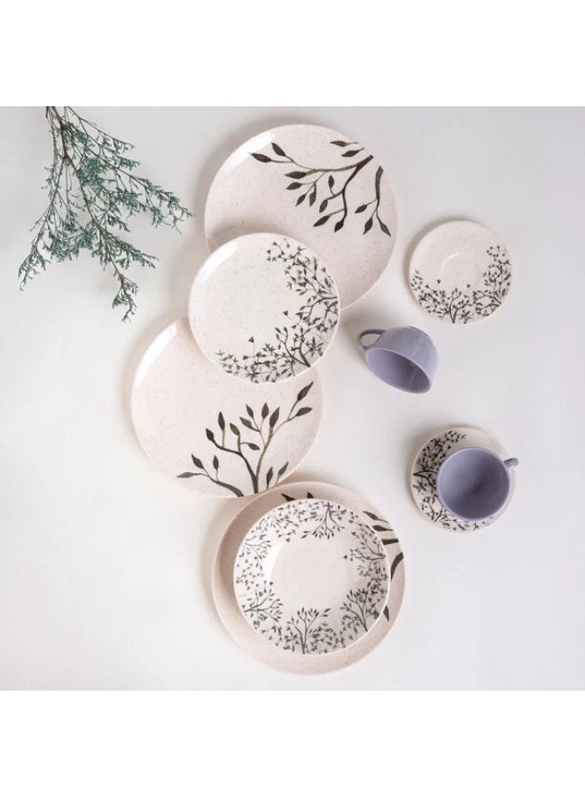 متجر نايس طقم عشاء ريو 20 قطعة باللون البنفسجي الفاتح – طقم أواني طعام كامل من الخزف الحجري – يشمل أطباق عشاء وأطباق جانبية وأكواب وصحون شوربة وأوعية – يكفي 4 أشخاص – آمن في الميكروويف وغسالة الصحون – مثالي للاستخدام اليومي، العزائم، المناسبات، وتقديمه كهدية راقية - Image 1