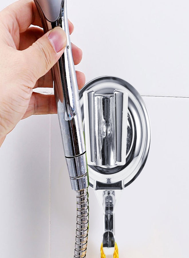 ABS 360 Degree Attached Adjustable Bathroom Shower Head Base Bracket Holder Support with Sucker - Image 1