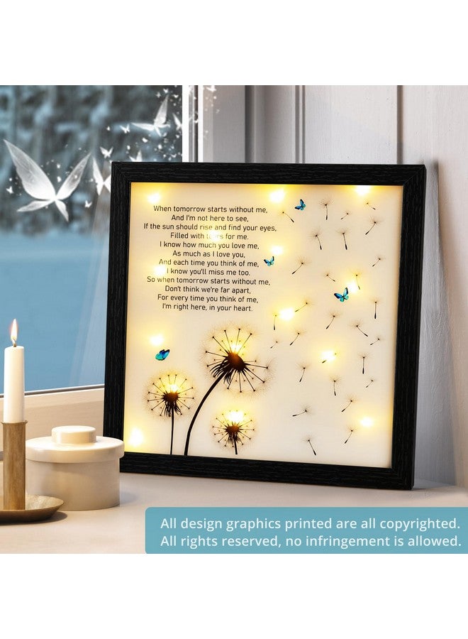 Fabuday Memorial Gifts LED Shadow Box - Sympathy Gifts for Loss of Mother, Father & Loved Ones - Dandelion Decor - Image 2