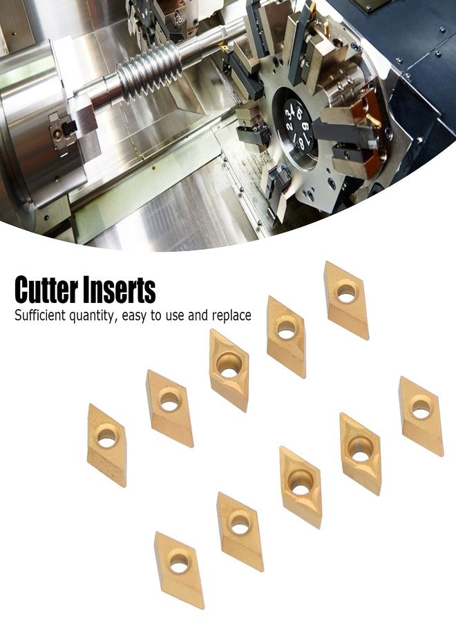 ناروت حشوات تحويل الكربيد، 10 قطع بسمك 2.38 مم Dcmt070204، رؤوس قاطعة لأدوات تحويل SDJCR L110 1212 H07 - Image 2