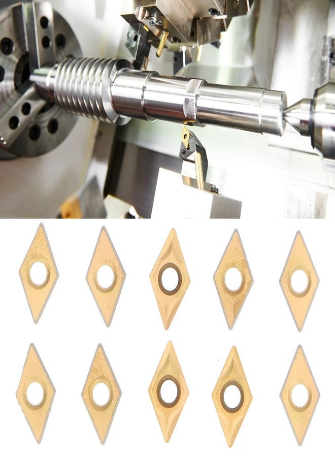 ناروت حشوات تحويل الكربيد، 10 قطع بسمك 2.38 مم Dcmt070204، رؤوس قاطعة لأدوات تحويل SDJCR L110 1212 H07 - Image 3
