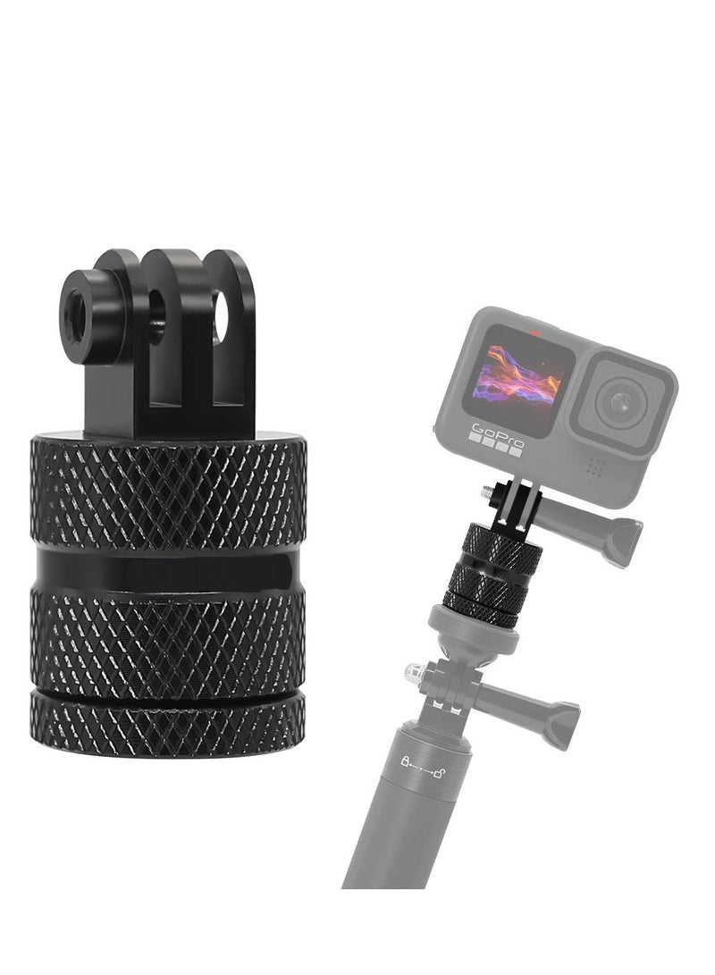 360° Swivel Tripod Mount Adapter Kit for GoPro Hero 9/8/7/6/5, Little Art 4K, and Other Standard 1/4 Inch Interface Accessories - Versatile Phone Mount Included - Image 1
