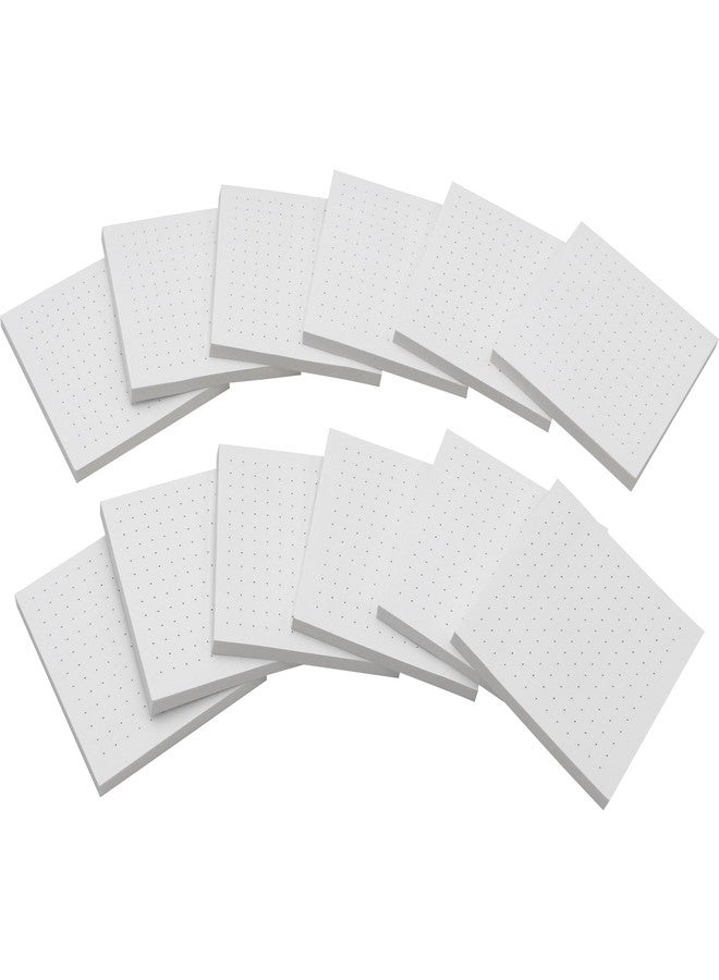 Andoca (12 Pad) Dotted Sticky Notes, 3x3 Inch, Dot Grid Self-Stick Notes, Easy to Post for School, Office, Notebook, White Color Pads/Pack - Image 2