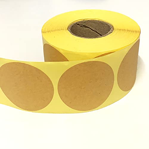 TownStix 2“ Kraft Brown Round Labels Stickers Roll, 500 Pack - Image 4