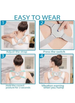 Prime by javaudan Back Correction Strap Smart Posture Corrector for Women Men Kids - Adjustable Back Straightener Spine Straightener with Intelligent Sensor Vibration Reminder, Providing Pain Relief  - Image 4