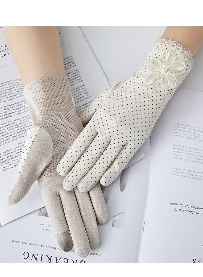 Women's Driving Gloves White - Image 1