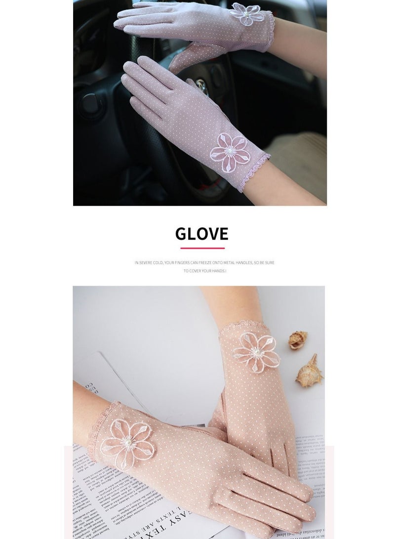 Women's Driving Gloves White - Image 3