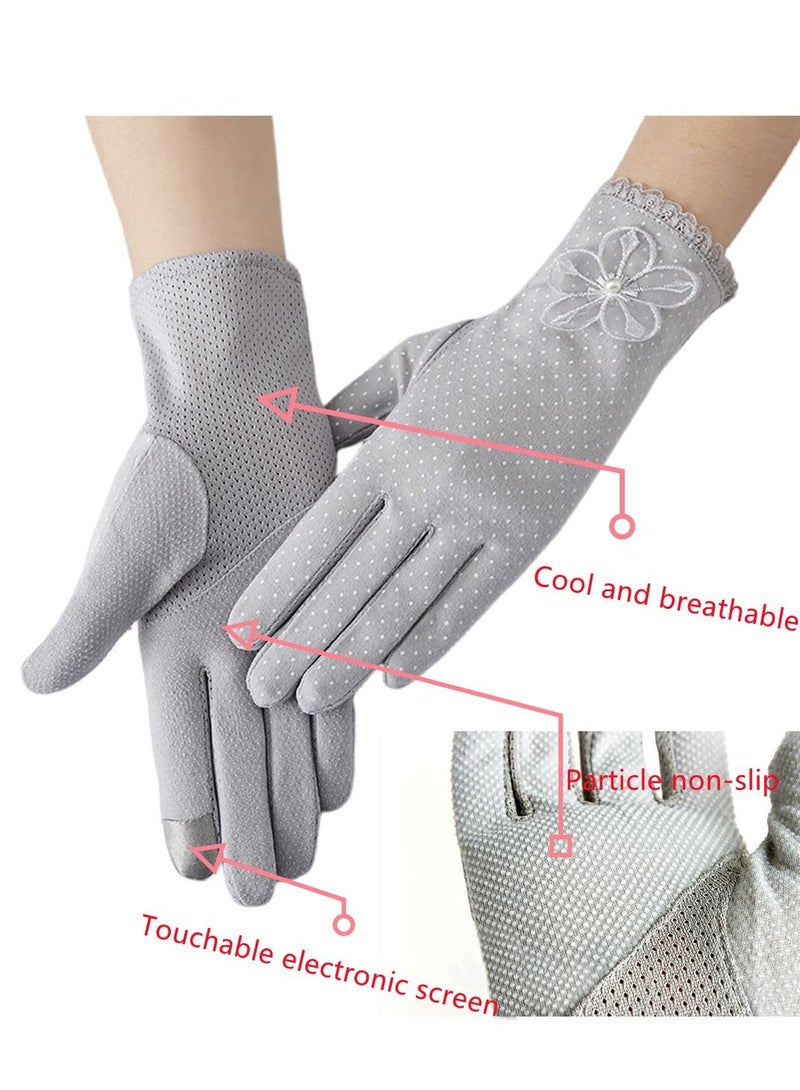 Women's Driving Gloves White - Image 2