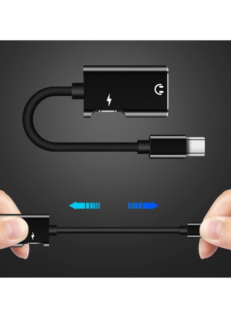AROAQ Type C To 3.5mm Jack Audio Splitter, 2 In 1 Headphone Cable Earphone Aux, Durable And Portable USB C Adapter Charger Cable Compatible With Most Of The Phones, (Silver, Pack Of 2pcs) - Image 5