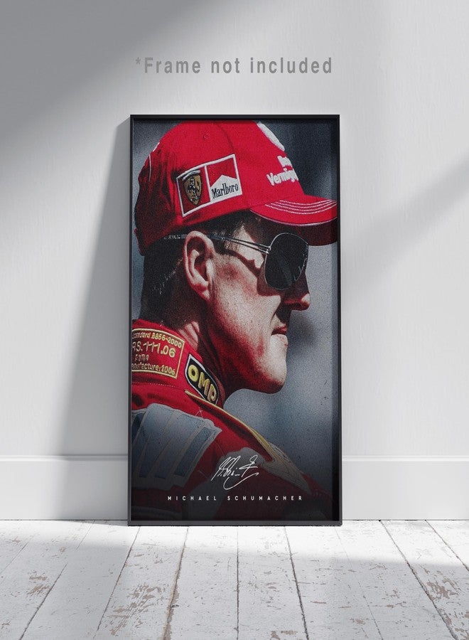 PodiumPe Michael Schumacher Cinematic F1 Poster (A3 Size) | Ferrari Formula 1 Racing Legend Wall Art Print | 7-Time World Champion Collectible for Fans & Home Decor - Image 3