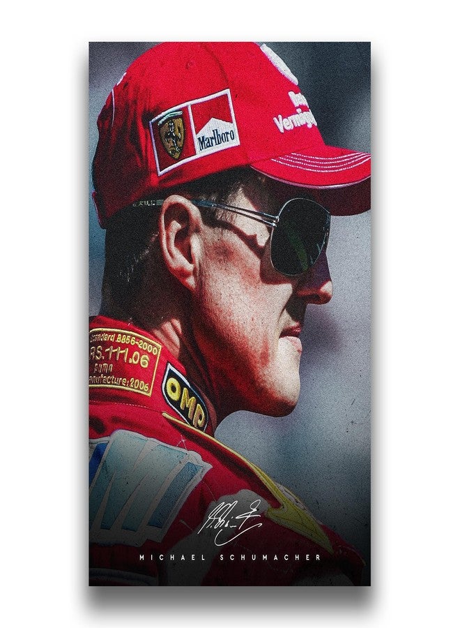 PodiumPe Michael Schumacher Cinematic F1 Poster (A3 Size) | Ferrari Formula 1 Racing Legend Wall Art Print | 7-Time World Champion Collectible for Fans & Home Decor - Image 1