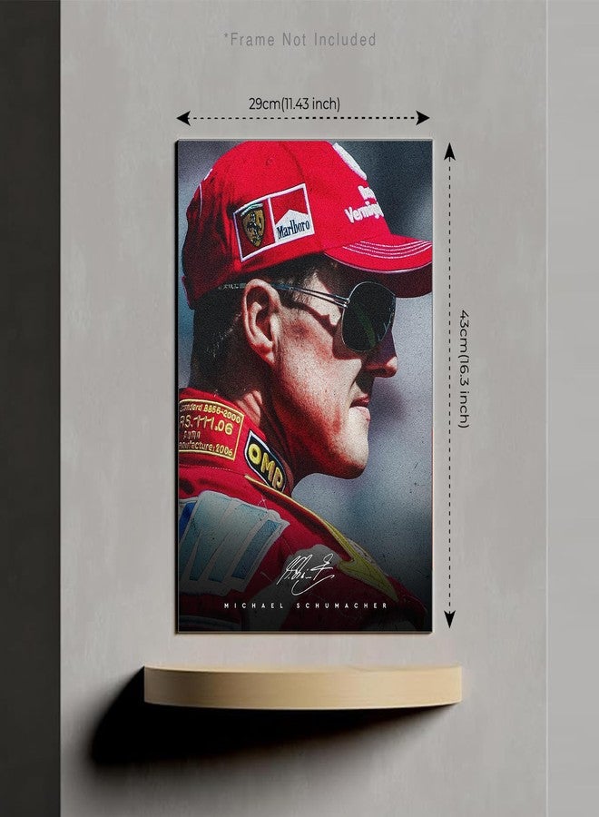 PodiumPe Michael Schumacher Cinematic F1 Poster (A3 Size) | Ferrari Formula 1 Racing Legend Wall Art Print | 7-Time World Champion Collectible for Fans & Home Decor - Image 5