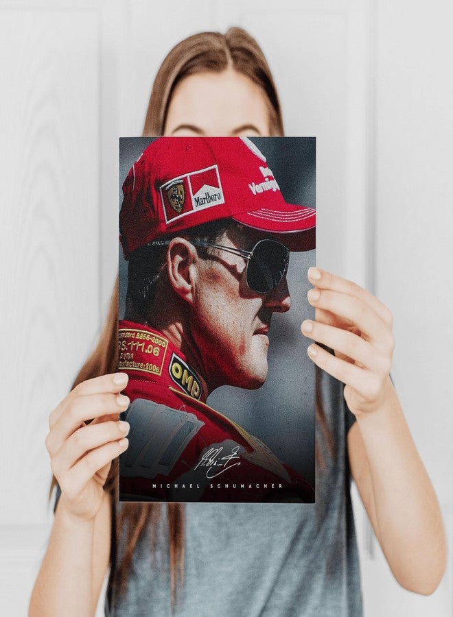 PodiumPe Michael Schumacher Cinematic F1 Poster (A3 Size) | Ferrari Formula 1 Racing Legend Wall Art Print | 7-Time World Champion Collectible for Fans & Home Decor - Image 4
