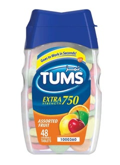 TUMS Antacid Chewable Tablets For Heartburn Relief - Fruit Flavors 
