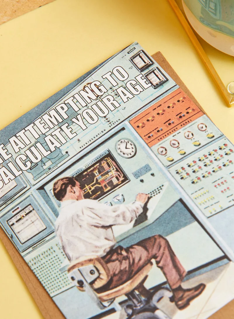 Typo Calculate Your Age Meme Funny Birthday Card