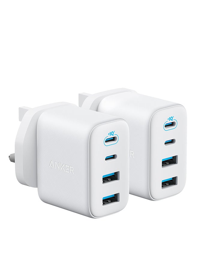 أنكر محول شاحن أنكر زولو USB C، محول حائط 4 منافذ مع 50 واط كحد أقصى، 2 USB-C و 2 USB-A، مدمج ومستقر، لجهاز iPhone 17/16، iPad، Galaxy، والمزيد (أبيض، كابل غير متضمن) - Image 1