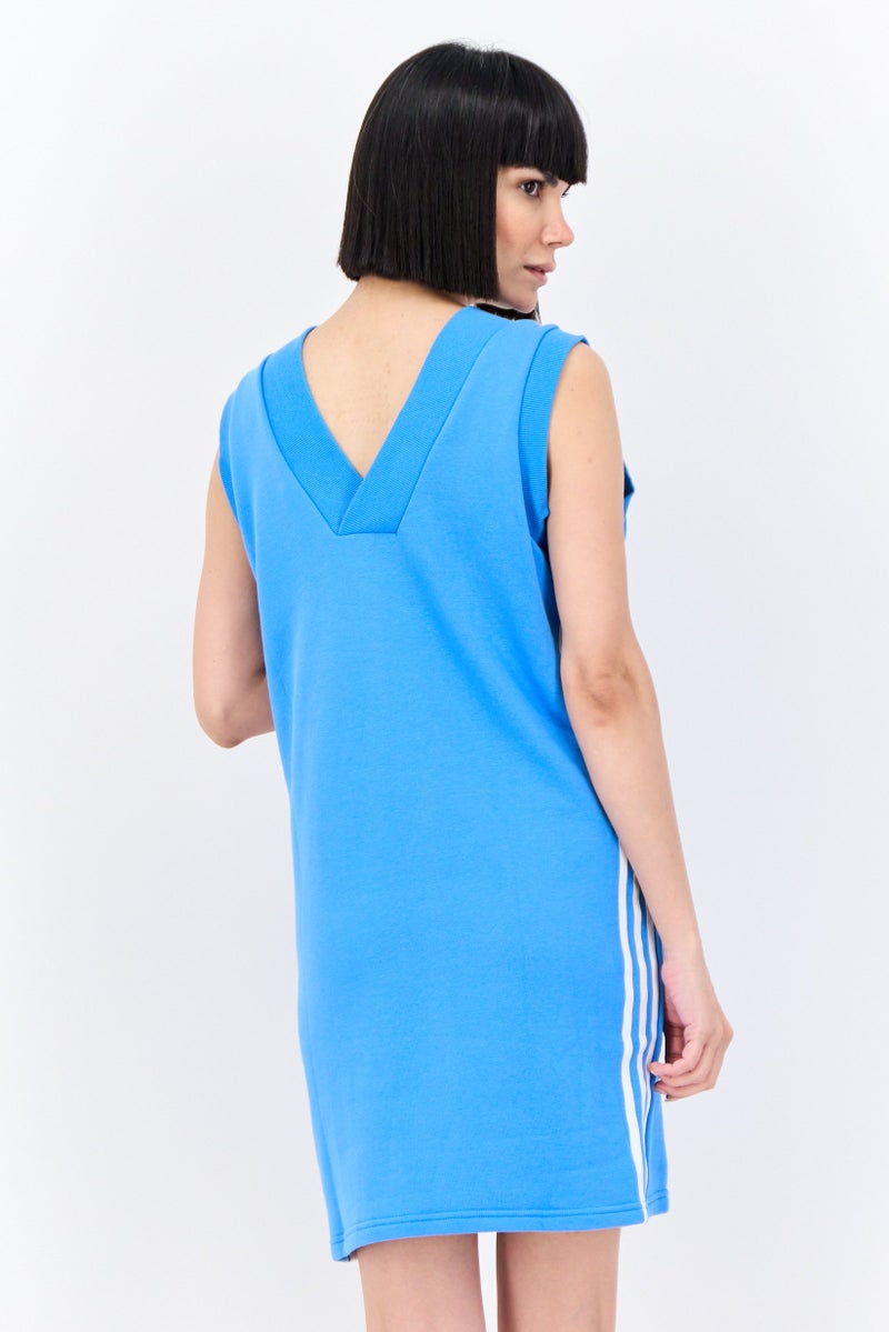 adidas Originals Women Sportswear Fit Sleeveless Outdoor Dress, Blue - Image 3