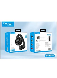 Wave Over-Ear Gaming Wired Headphones Stereo HIFI WV-HP20 Black  - Image 3