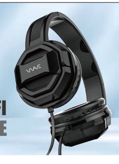 Wave Over-Ear Gaming Wired Headphones Stereo HIFI WV-HP20 Black  - Image 1