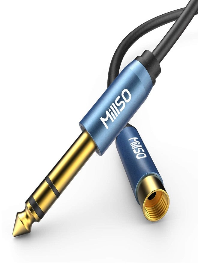 MillSO 1/4" Stereo Phone Screw-On Adapter with Cable TRS 1/4'' Male to 1/8'' Female Stereo Headphone Adapter for Stereo System to Audio Technica Headphone Jack Adapter - Image 1