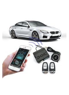 12V Car Passive Keyless Entry System PKE Engine Starter Push Button Vehicles Start/Stop Kit Safe Lock with 2 Smart Key for Car Remote Key Phone Control or APP Control