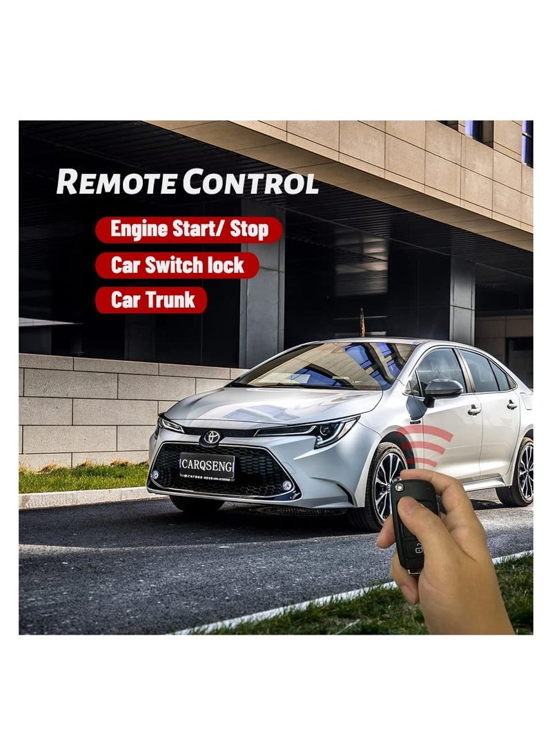 Generic - 12V Car Passive Keyless Entry System PKE Engine Starter Push Button Vehicles Start/Stop Kit Safe Lock with 2 Smart Key for Car Remote Key Phone Control or APP Control - Image 1