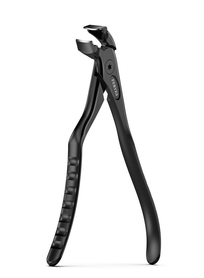 FERYES Ergonomic Non-Slip Long Handle Nail Clippers for Seniors, Unique Angled Head Curve Wide Jaw Opening Toenail Clipper with Catcher for Thick Toenails and Fingernails - Image 1