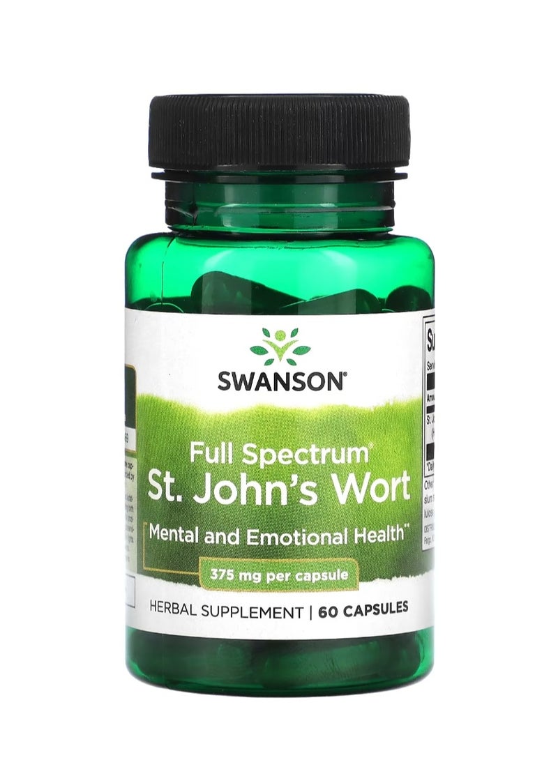 SWANSON Full Spectrum St John's Wort 375 mg 60 Capsules - Image 1