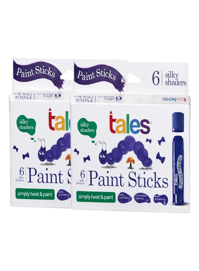 Tales Silky & Pearly Paint Sticks for Kids Drawing, Painting (6 Silky + 6 Pearly) - Twist & Paint, Washable, Quick Dry, Non-Toxic & Safe | Mess-Free Twistable Crayons for Gifting Boys & Girls - Image 1