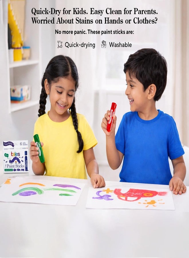 Tales Silky & Pearly Paint Sticks for Kids Drawing, Painting (6 Silky + 6 Pearly) - Twist & Paint, Washable, Quick Dry, Non-Toxic & Safe | Mess-Free Twistable Crayons for Gifting Boys & Girls - Image 4