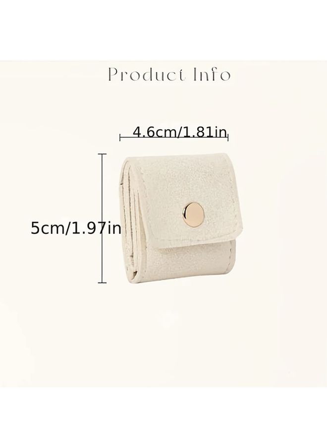 Pink Mini Travel Jewelry Organizer Pouch with Buckle for Earrings Rings Necklaces - Image 3