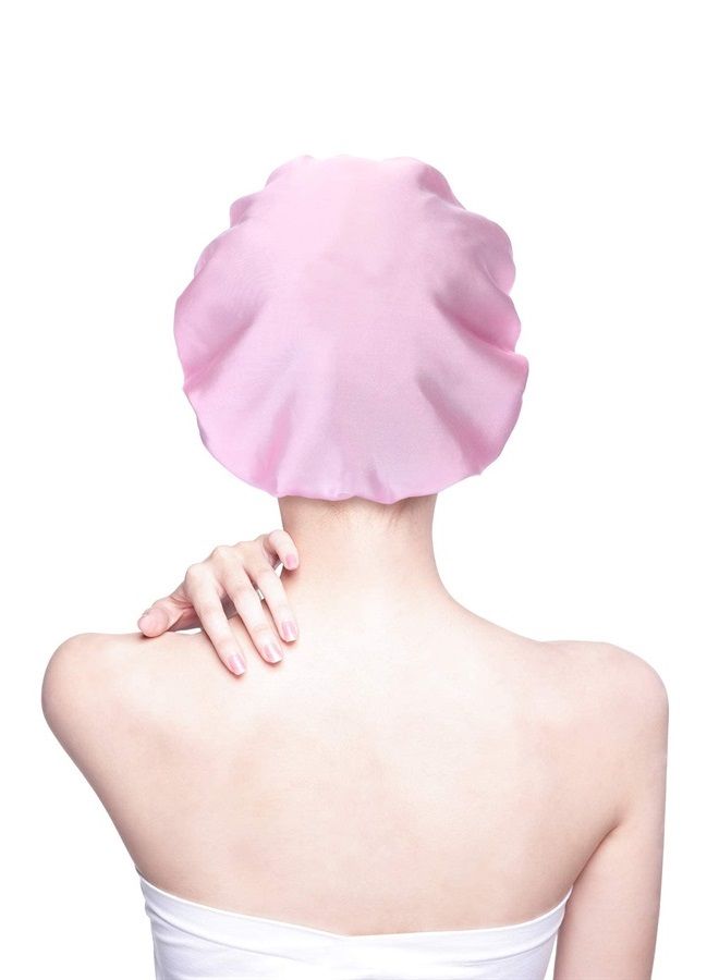 Blulu 3 قطع غطاء رأس ساتان بونيت لليل ناعمة للشعر للنساء والفتيات (ذهبي وردي زرقاء طاووس) - Image 5