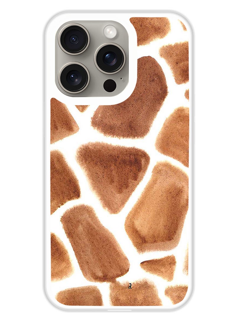 Theodor Protective Case Cover For APPLE IPHONE 15 Pro Max Stamp Mud Texture (White Bumper) - Image 1