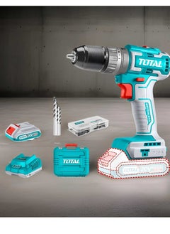 TOTAL Super Total 20V Lithium-Ion Brushless Cordless Impact Drill - 47-Piece Set with 2 Batteries, LED Light, and Carrying Case - 50Nm Torque, 2-Speed Gear, Auto-Lock Chuck TIDLI20508  - Image 3