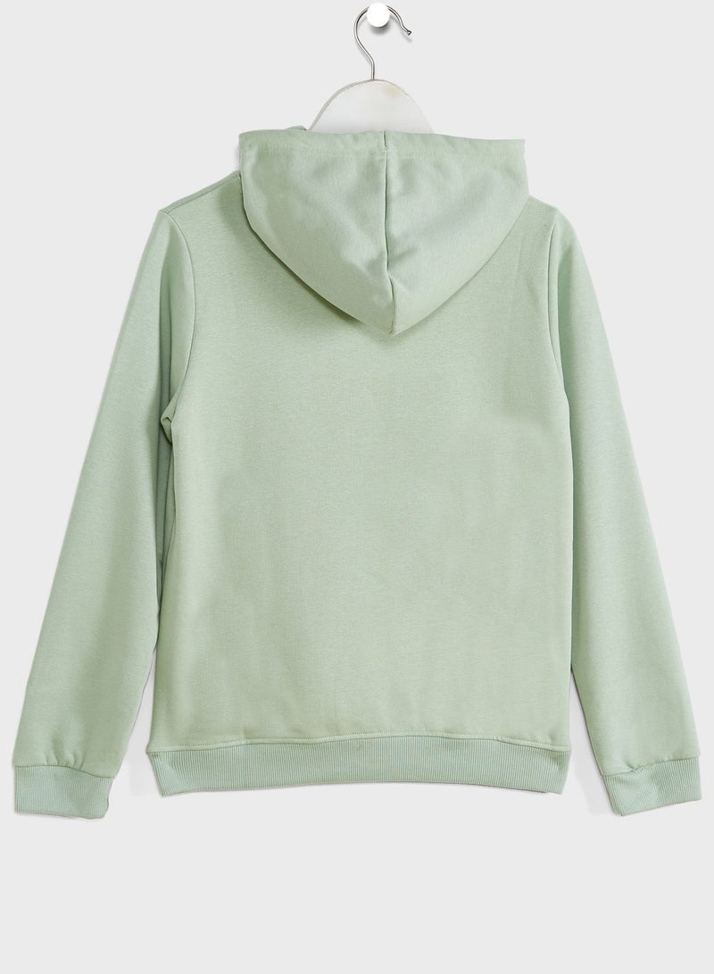 Girls Printed Hoodie