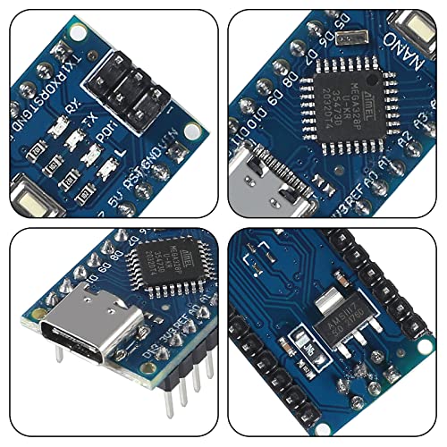 AITIAO 4Pcs for Nano V3.0, Nano Board ATmega328P 5V 16M Micro-Controller Board CH340C Chip 5V 16MHz Type-C Connection Compatible with Nano V3.0(Without USB Cable) - Image 5