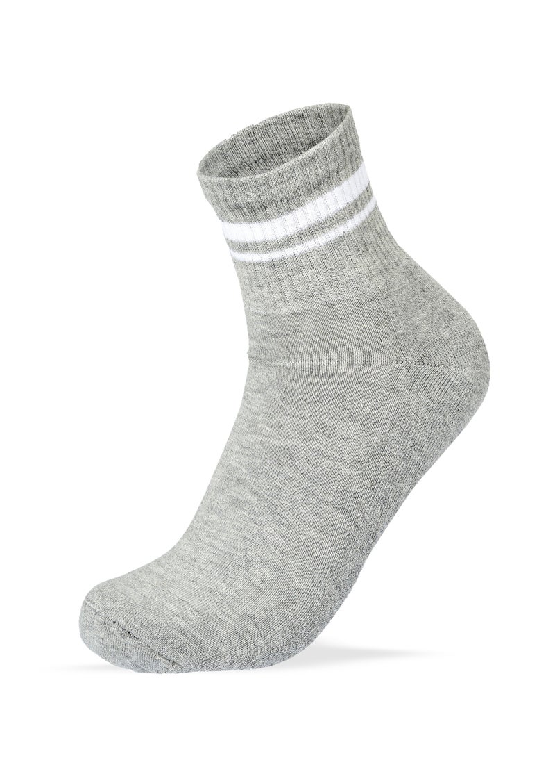 SAM SOCKS Men Set Of 3 Half Terry L-Shape D1 Sport Socks Black-Grey-White 41-46 EU - Image 4