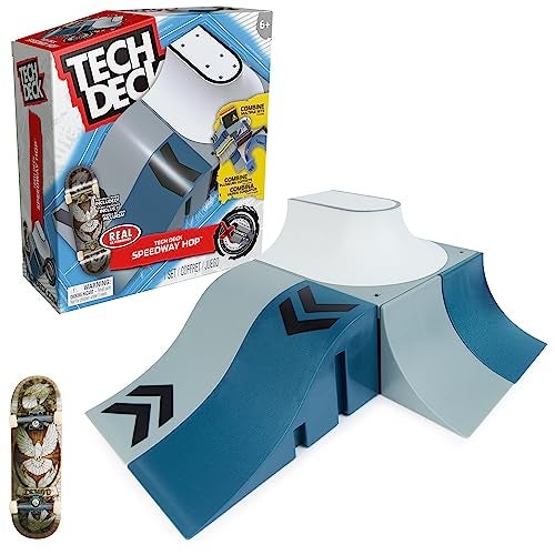 TECH DECK, Speedway Hop, X-Connect Park Creator, Customizable and Buildable Ramp Set with Exclusive Fingerboard, Kids Toy for Ages 6 and up - Image 1